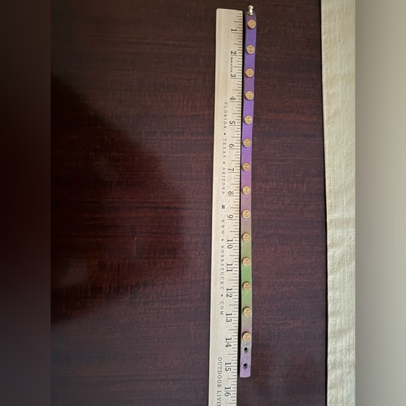 Authentic Tory Burch leather double wrap bracelet iridescent metallic ๐๐๐ - Picture 5 of 5